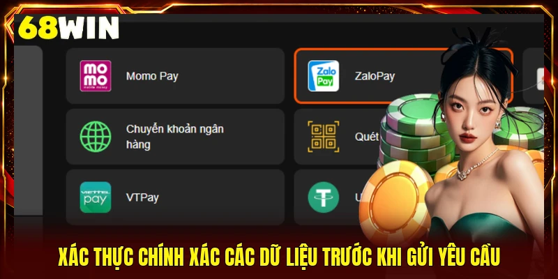 Xác thực chính xác các dữ liệu trước khi gửi yêu cầu